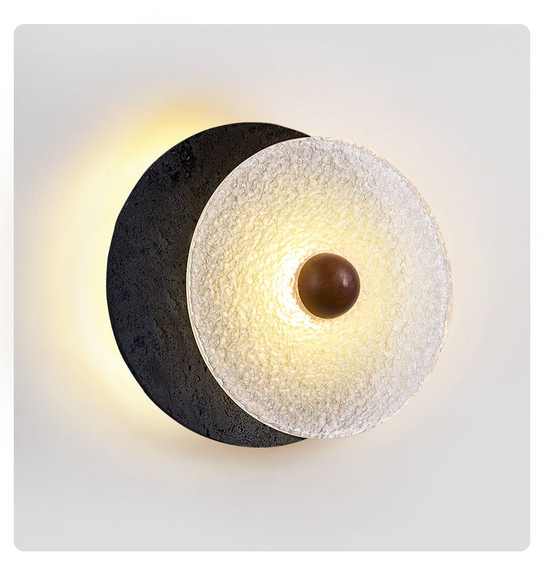 Lunara Textured Disc Wall Light