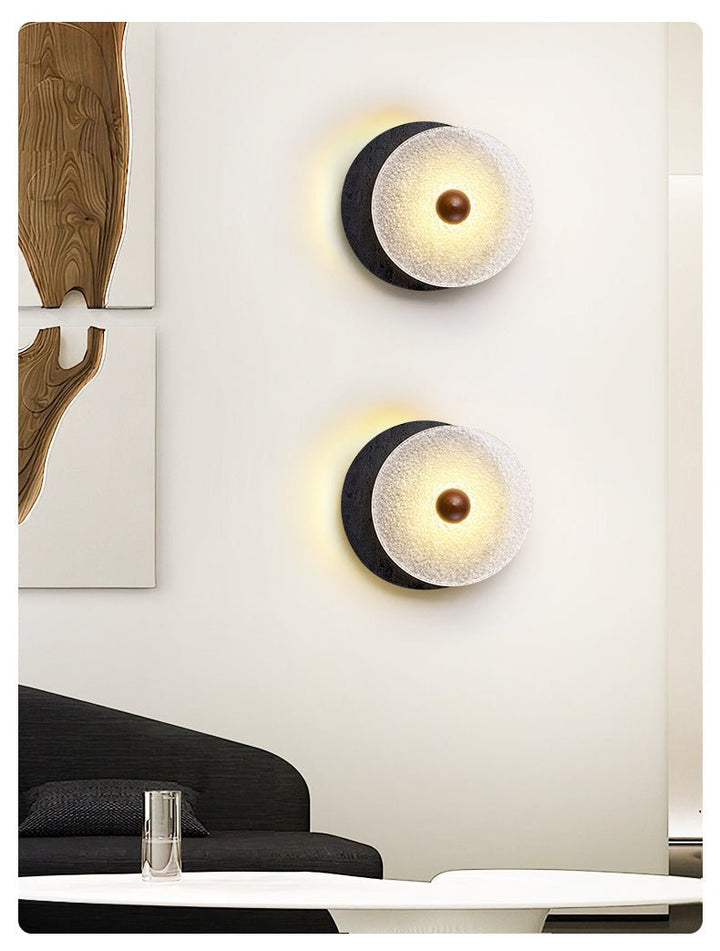 Lunara Textured Disc Wall Light