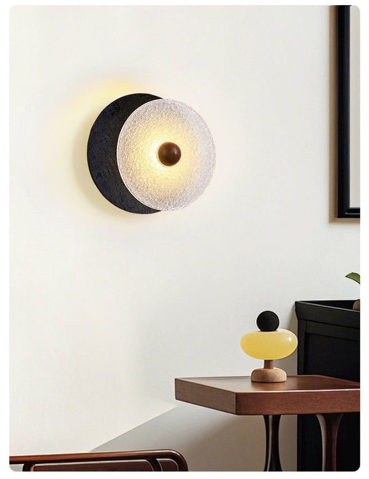 Lunara Textured Disc Wall Light