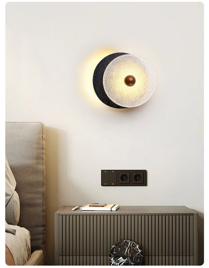 Lunara Textured Disc Wall Light