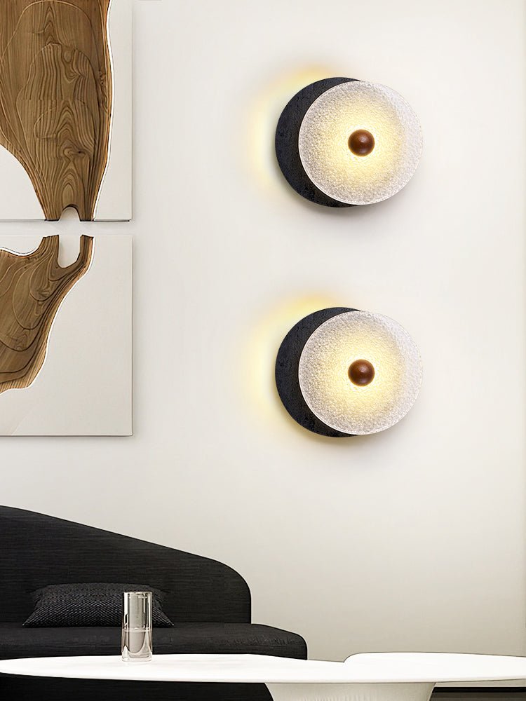 Lunara Textured Disc Wall Light