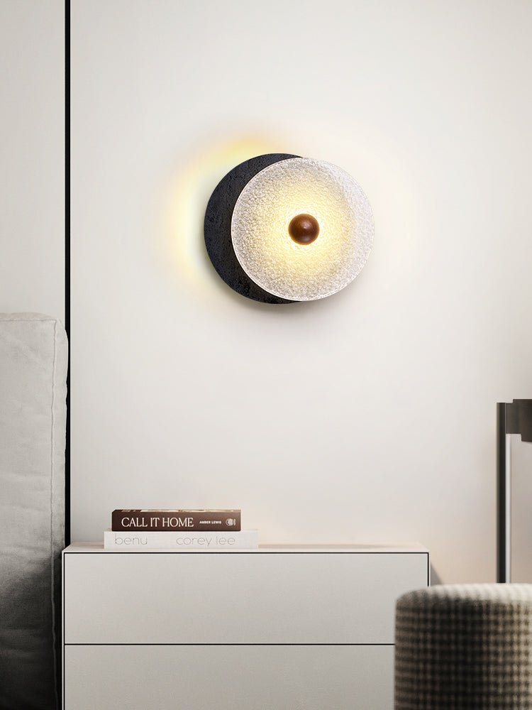 Lunara Textured Disc Wall Light
