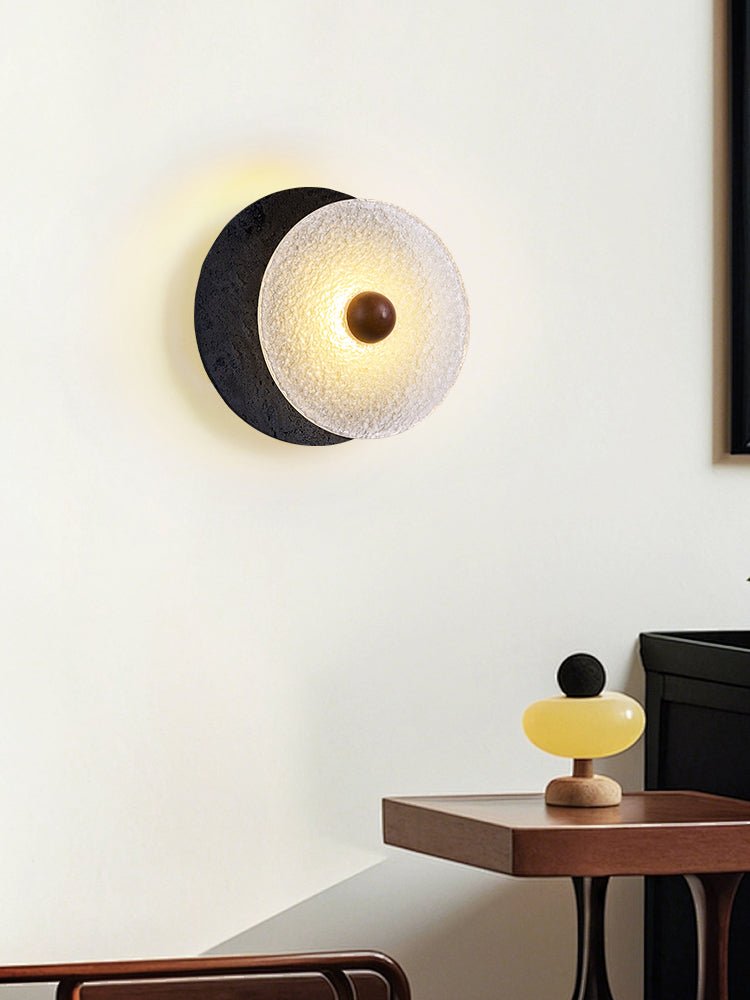 Lunara Textured Disc Wall Light