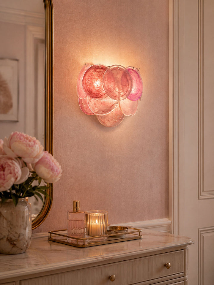Lunaria Disc Glass Wall Lamp