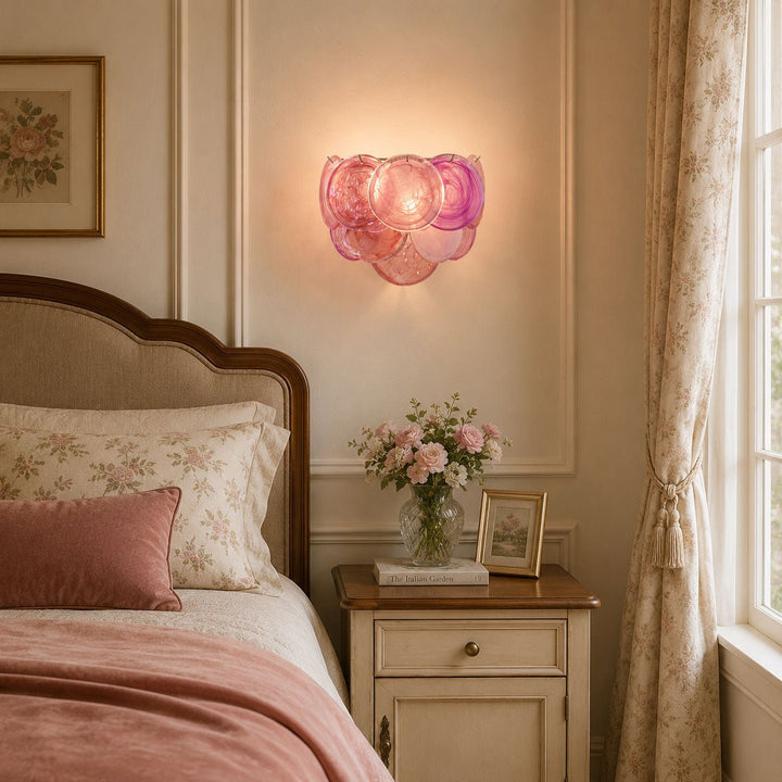 Lunaria Disc Glass Wall Lamp