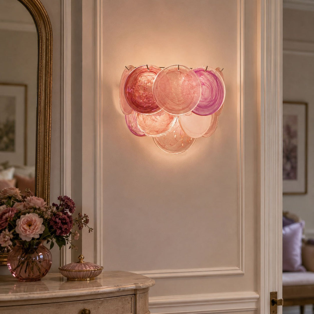 Lunaria Disc Glass Wall Lamp