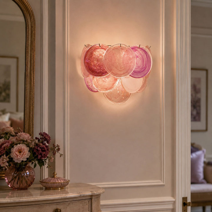 Lunaria Disc Glass Wall Lamp