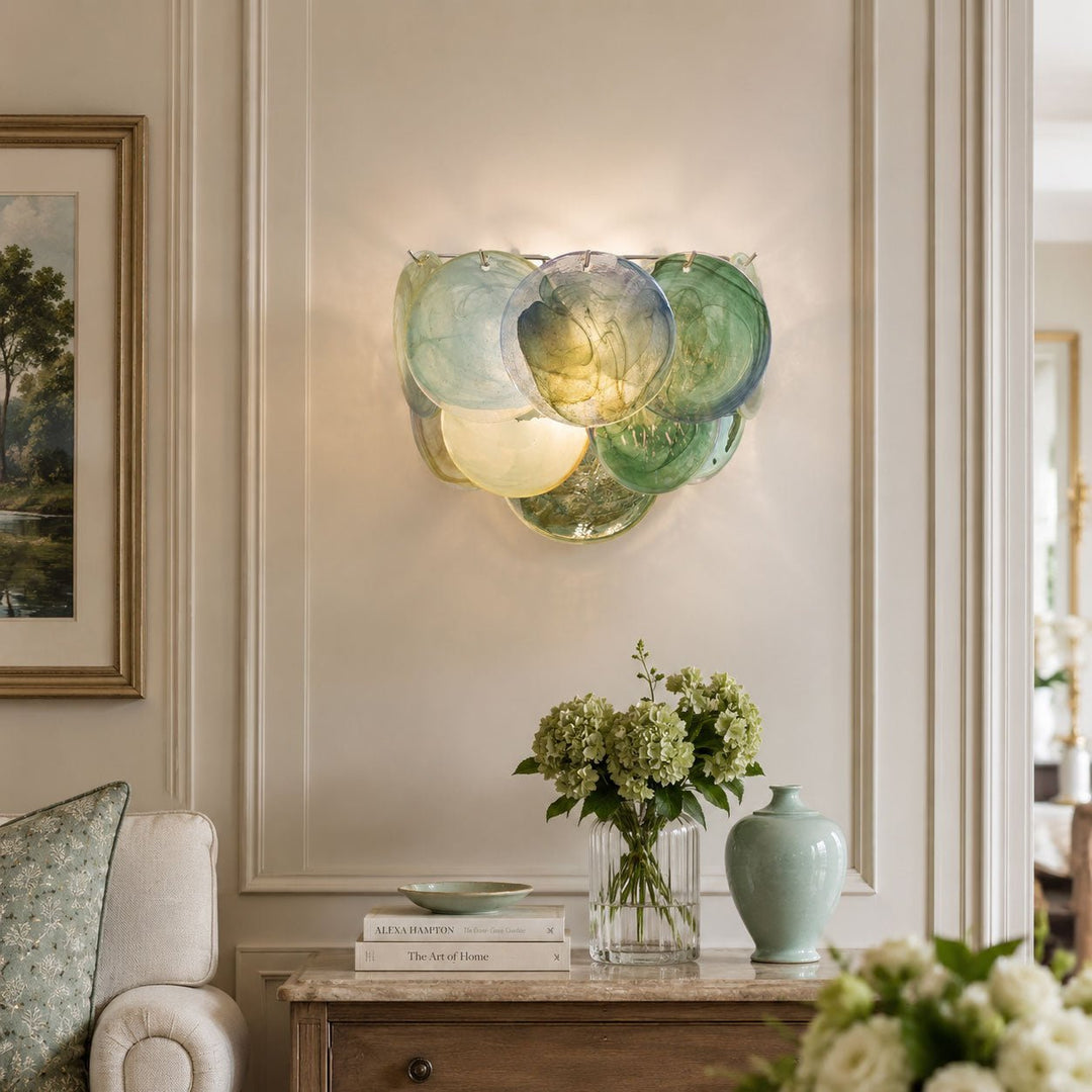 Lunaria Disc Glass Wall Lamp