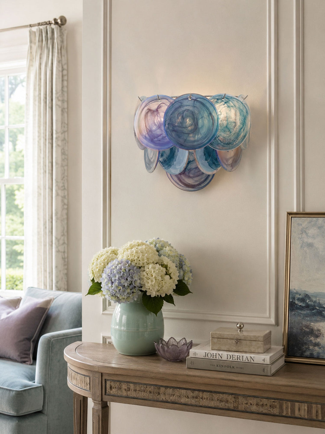 Lunaria Disc Glass Wall Lamp