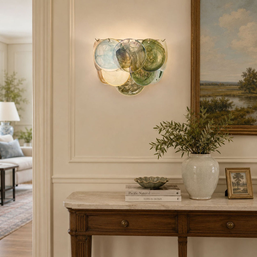 Lunaria Disc Glass Wall Lamp
