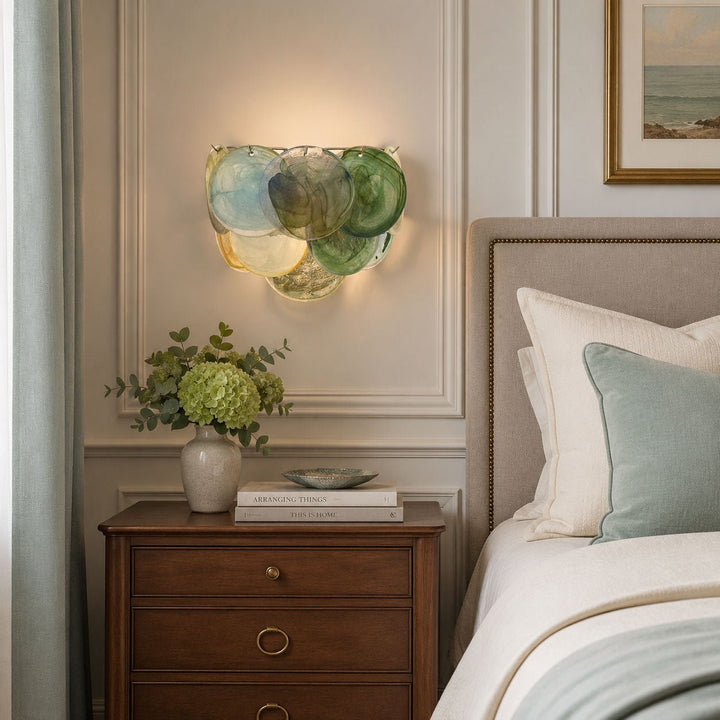 Lunaria Disc Glass Wall Lamp