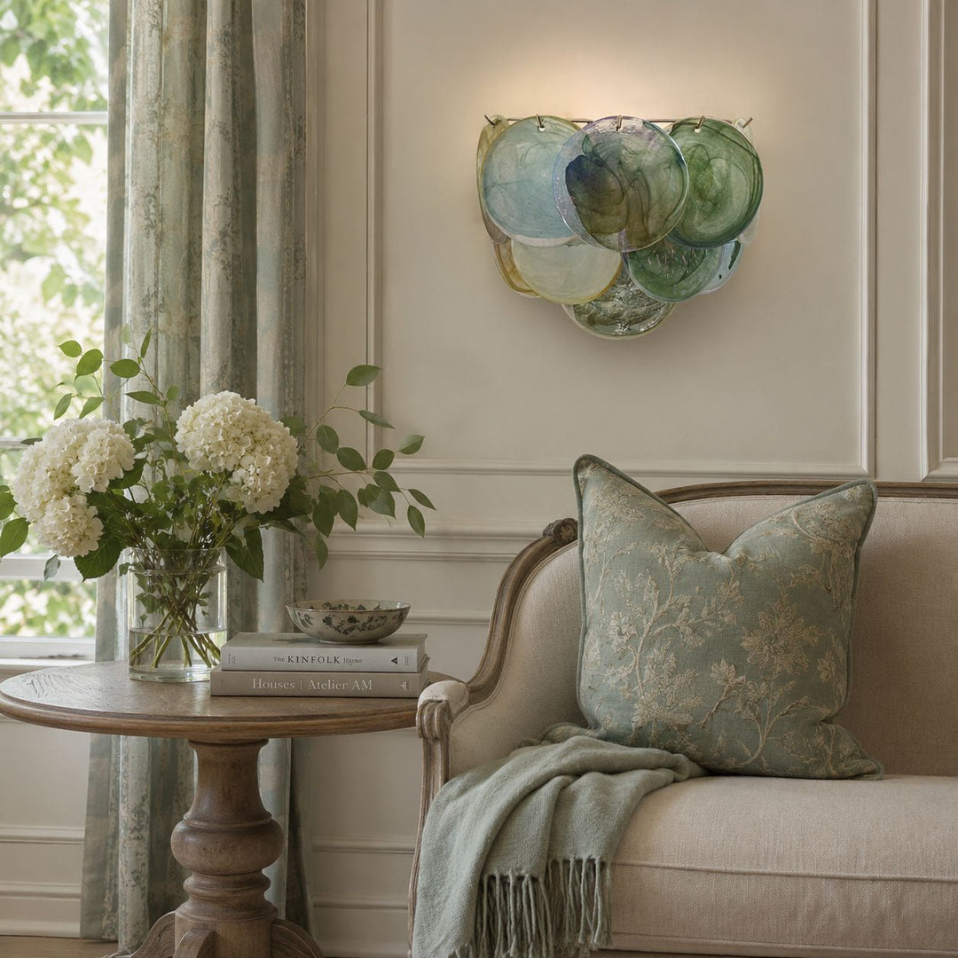 Lunaria Disc Glass Wall Lamp