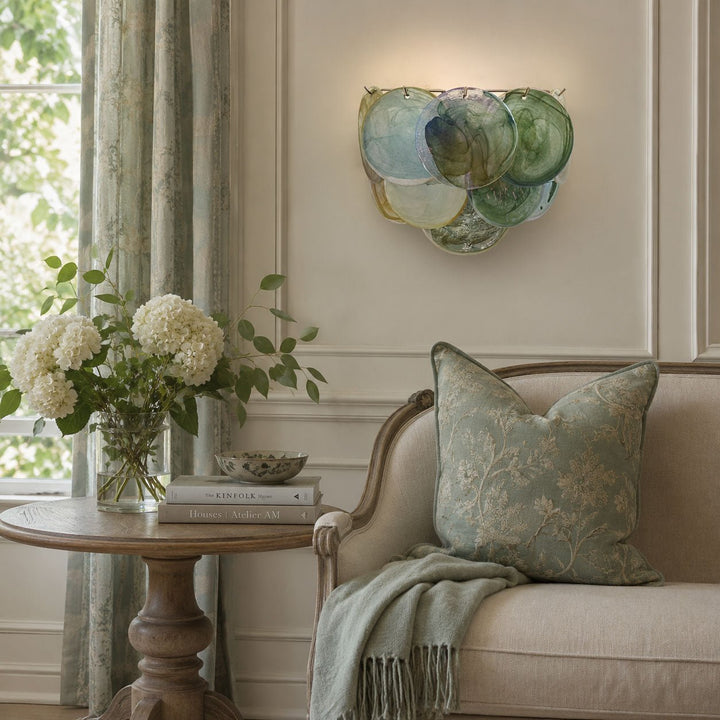 Lunaria Disc Glass Wall Lamp