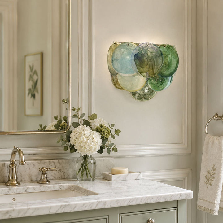 Lunaria Disc Glass Wall Lamp