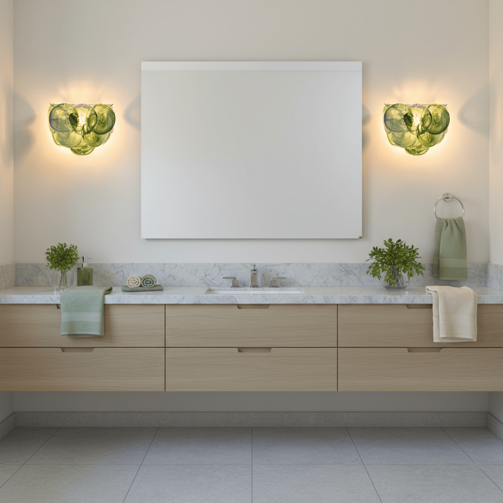 Lunaria Disc Glass Wall Lamp