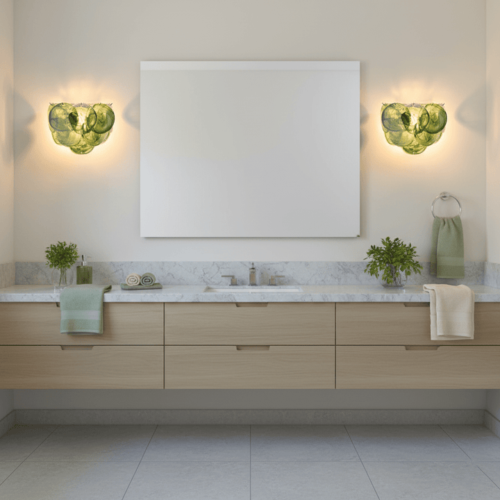 Lunaria Disc Glass Wall Lamp
