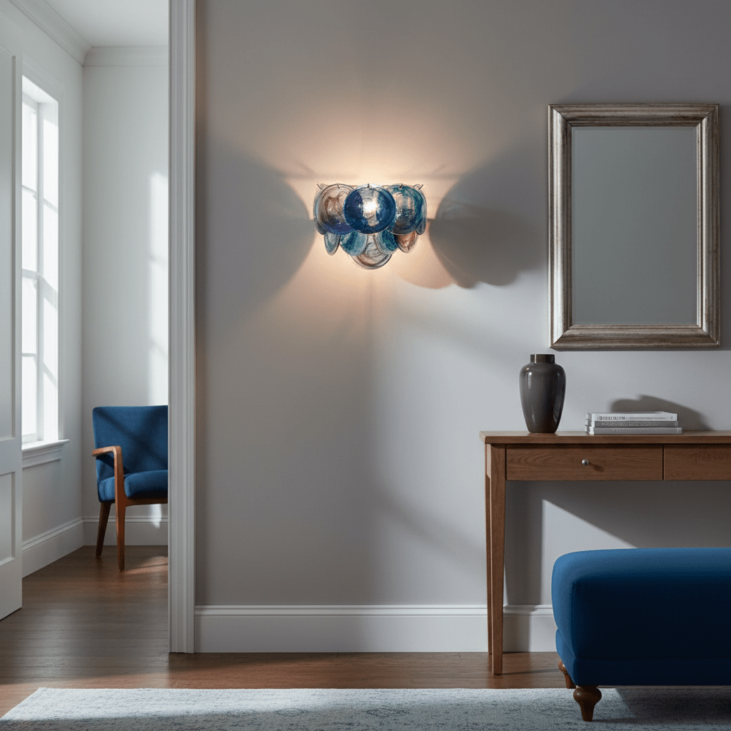 Lunaria Disc Glass Wall Lamp