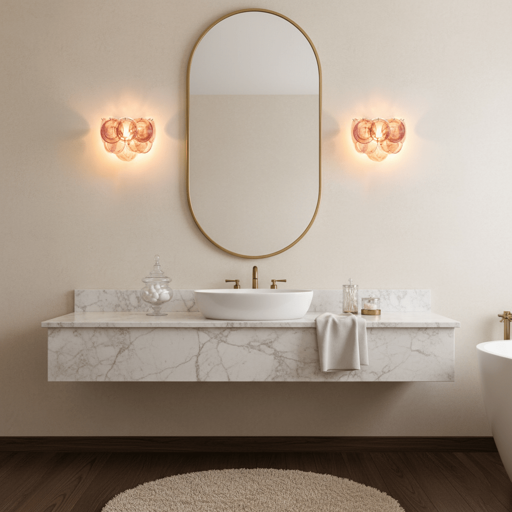 Lunaria Disc Glass Wall Lamp