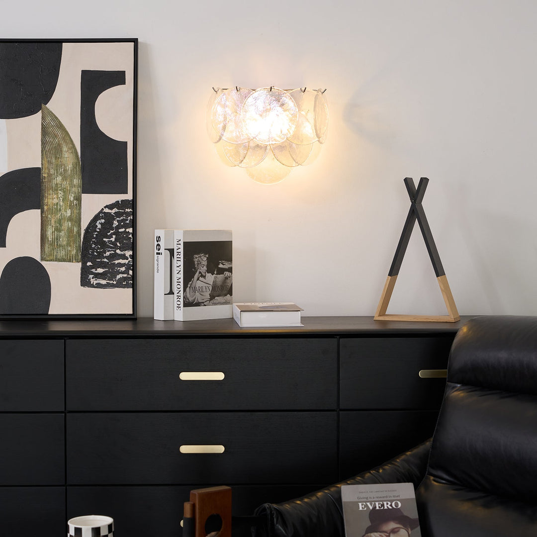 Lunaria Disc Glass Wall Lamp