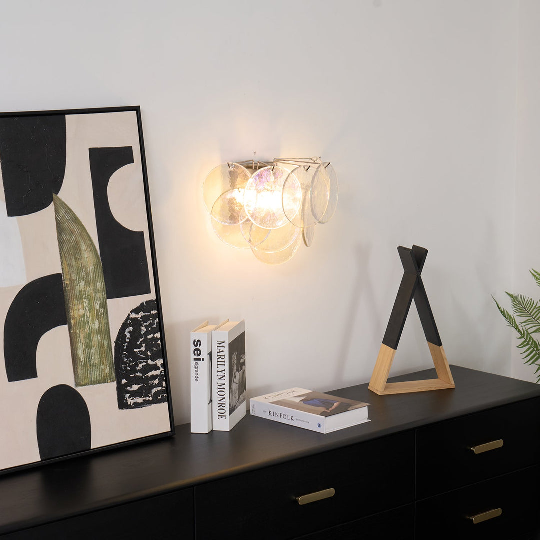 Lunaria Disc Glass Wall Lamp