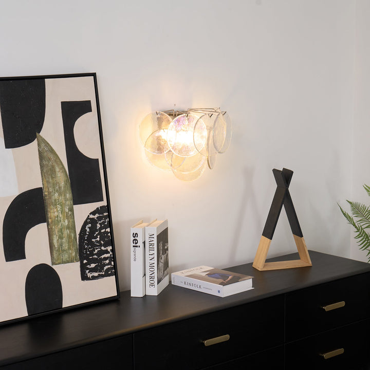 Lunaria Disc Glass Wall Lamp
