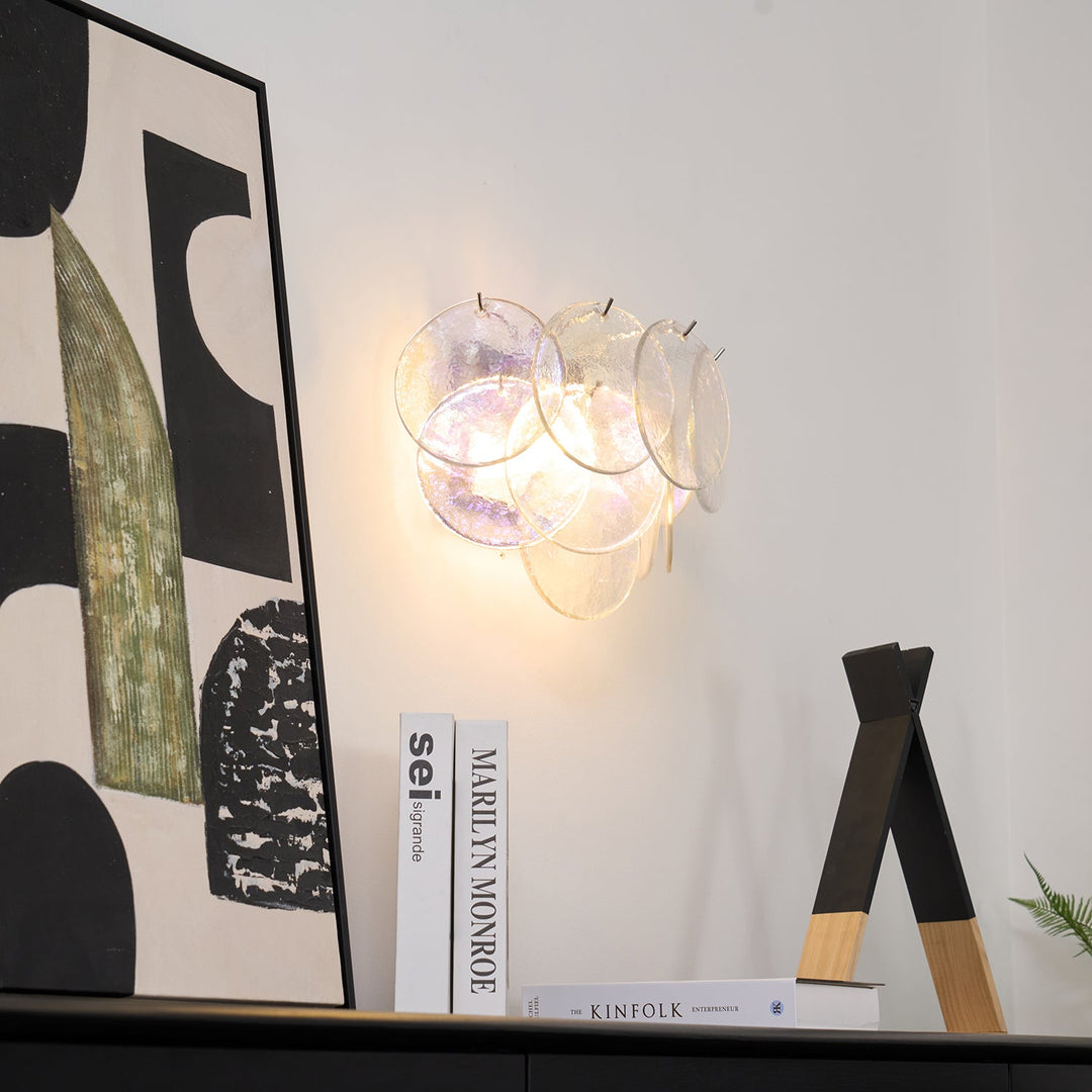 Lunaria Disc Glass Wall Lamp