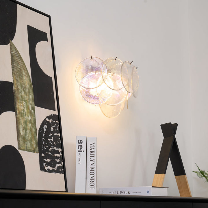 Lunaria Disc Glass Wall Lamp