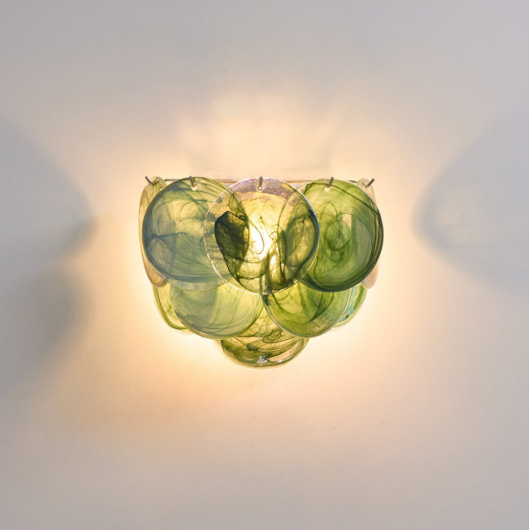 Lunaria Disc Glass Wall Lamp
