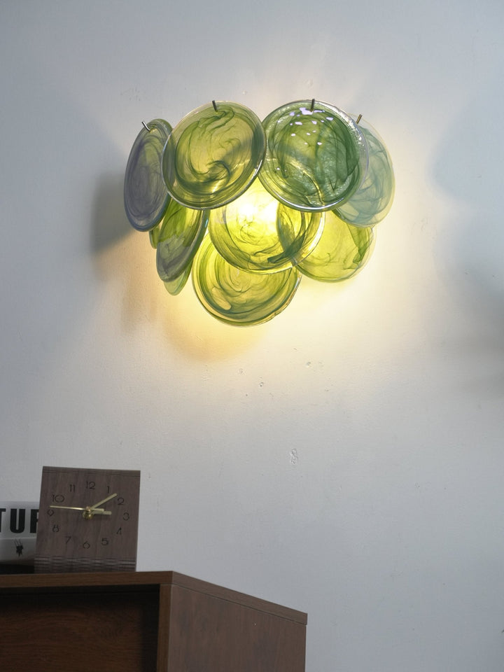 Lunaria Disc Glass Wall Lamp