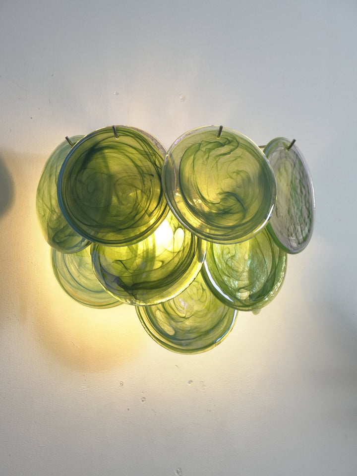 Lunaria Disc Glass Wall Lamp