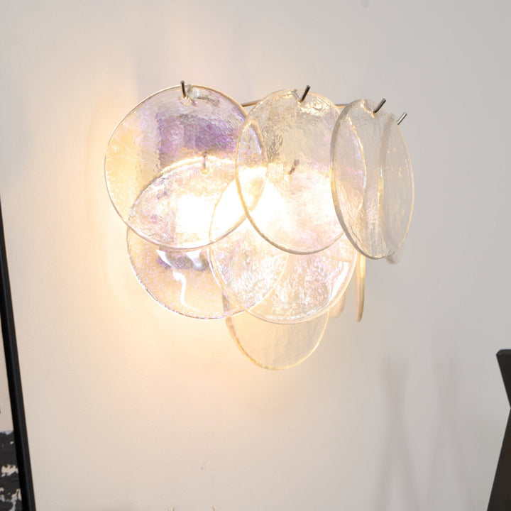 Lunaria Disc Glass Wall Lamp