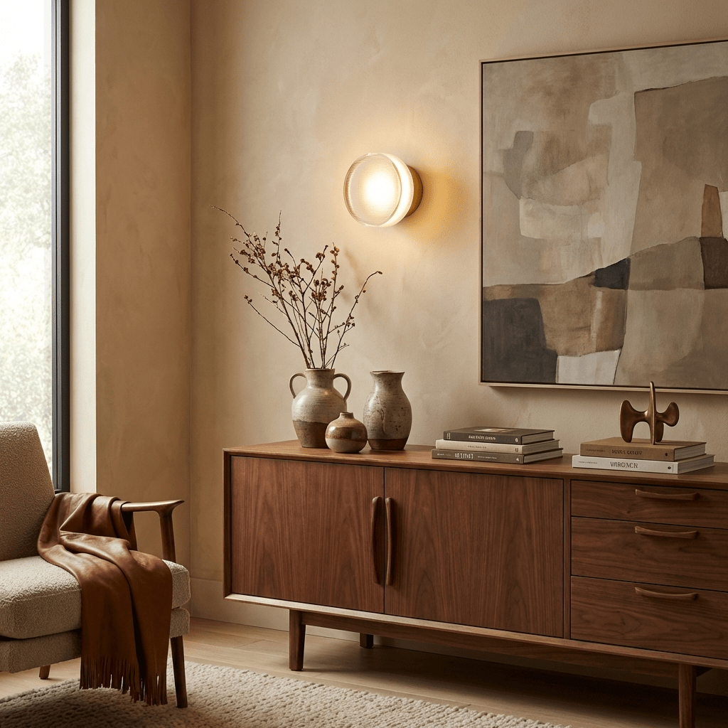 Luno Ribbed Glass Wall Light