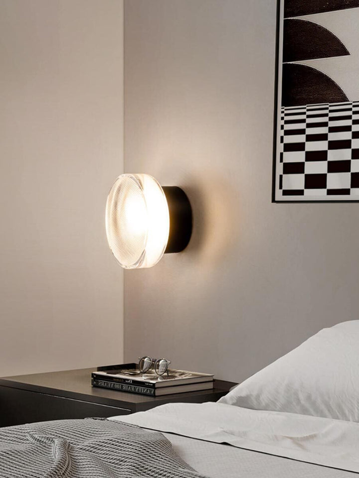 Luno Ribbed Glass Wall Light