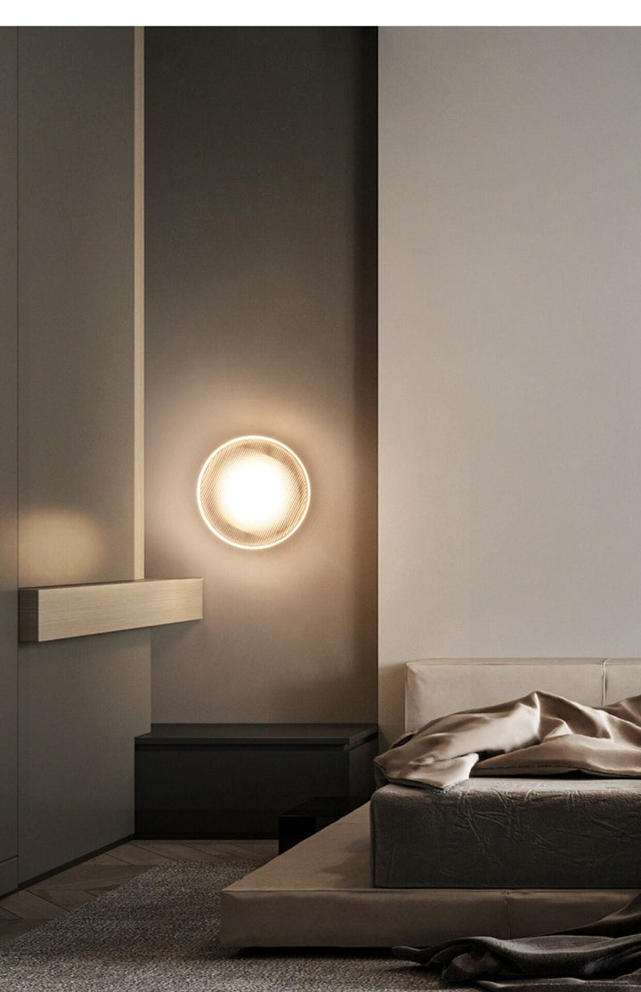 Luno Ribbed Glass Wall Light