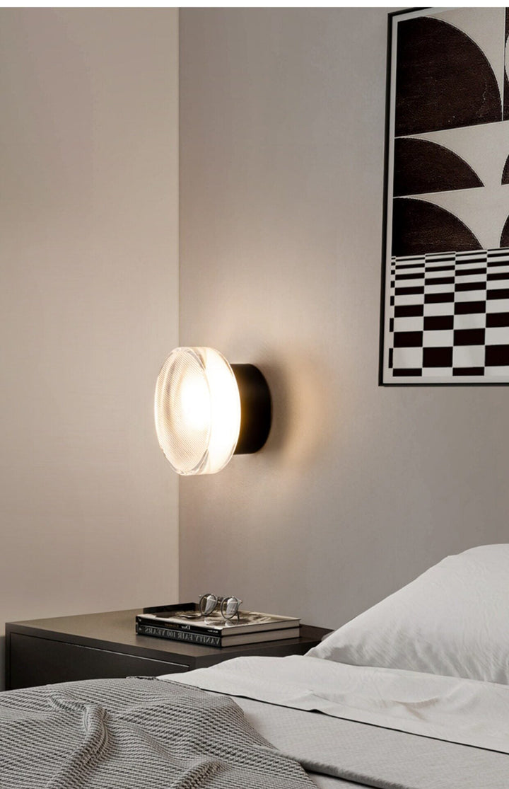 Luno Ribbed Glass Wall Light
