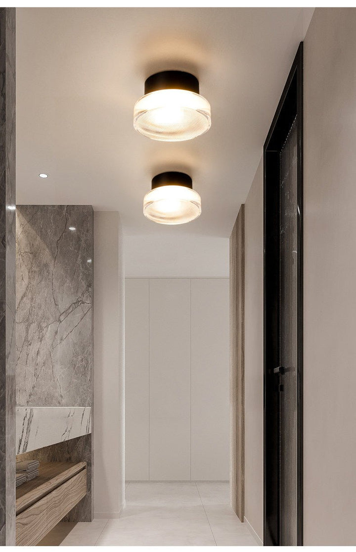 Luno Ribbed Glass Wall Light
