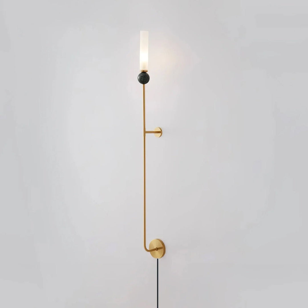 Marble Vertical Plug-in Wall Lamp