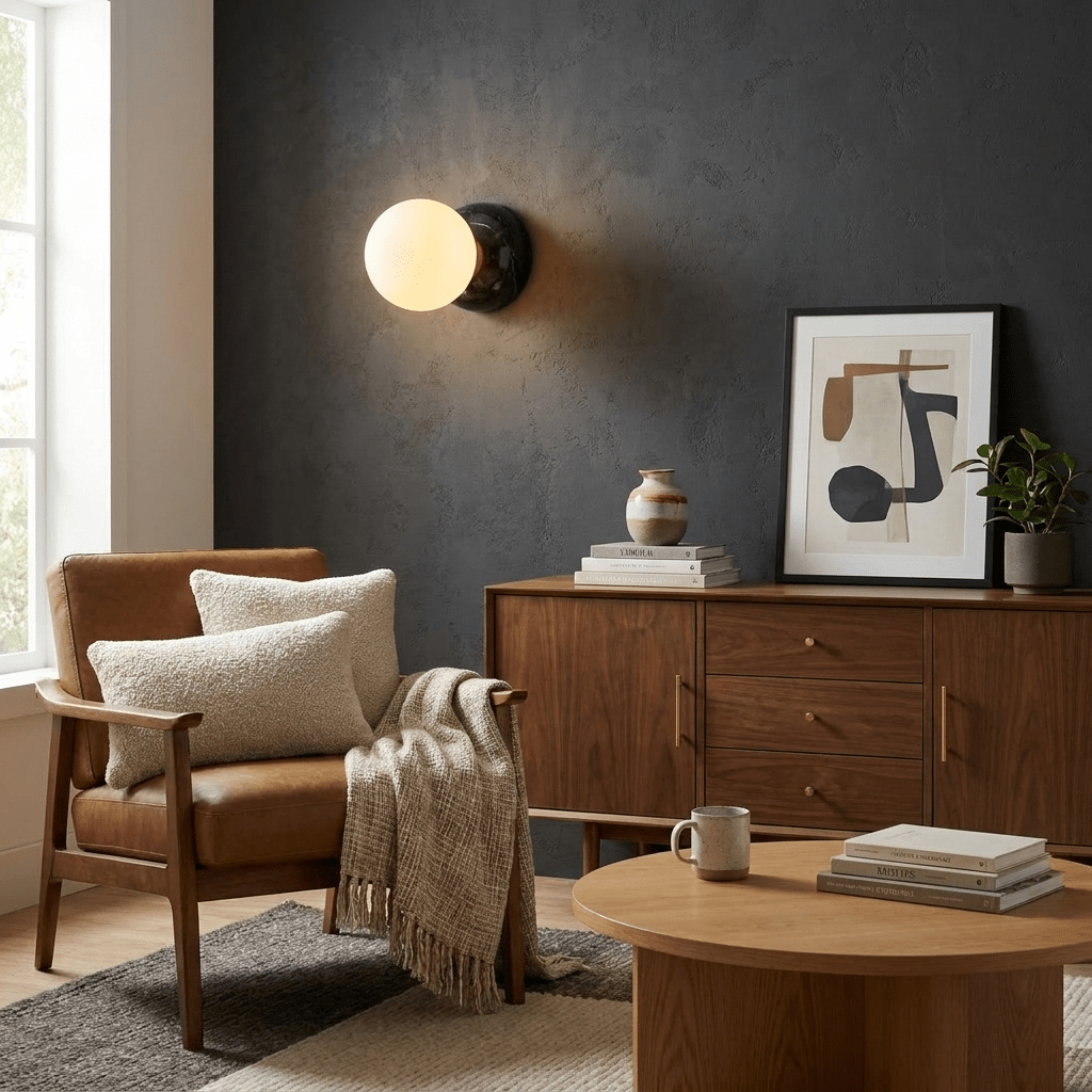 Marble Globe Wall Sconce