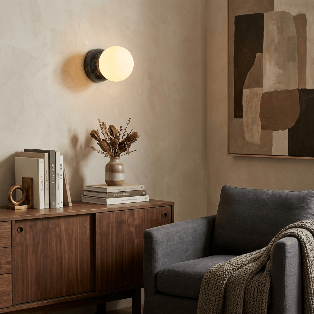 Marble Globe Wall Sconce
