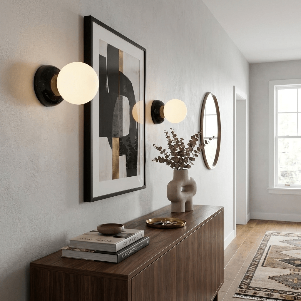 Marble Globe Wall Sconce