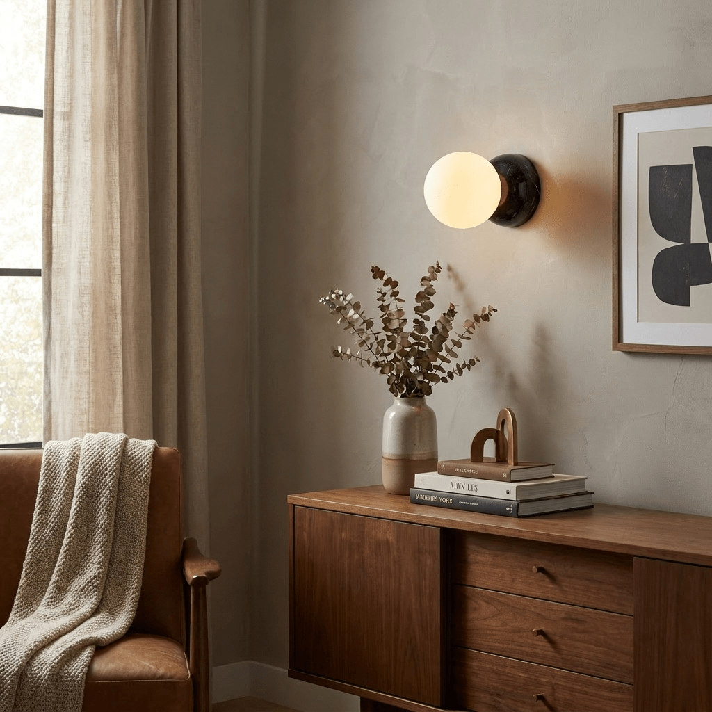 Marble Globe Wall Sconce