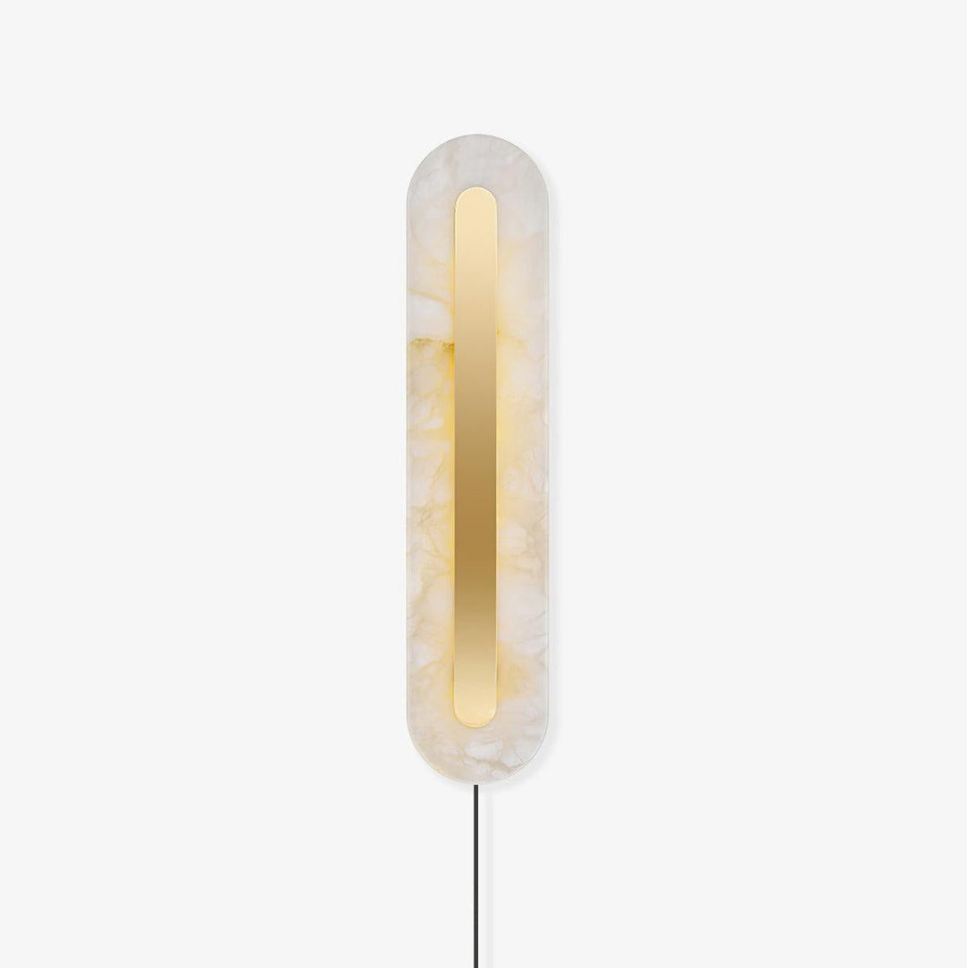 Alabaster Rounded Plug-in Wall Light