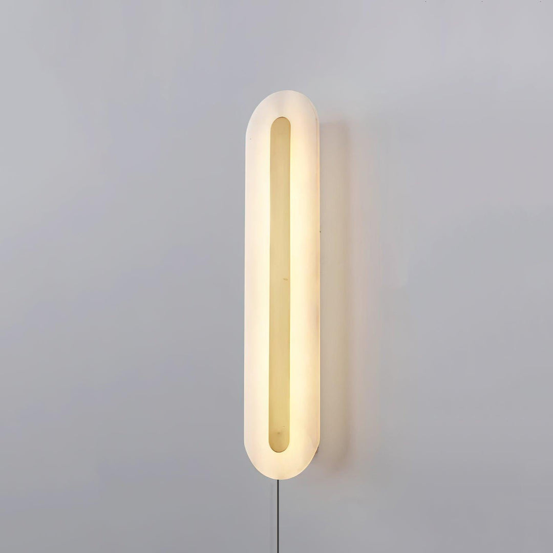 Alabaster Rounded Plug-in Wall Light