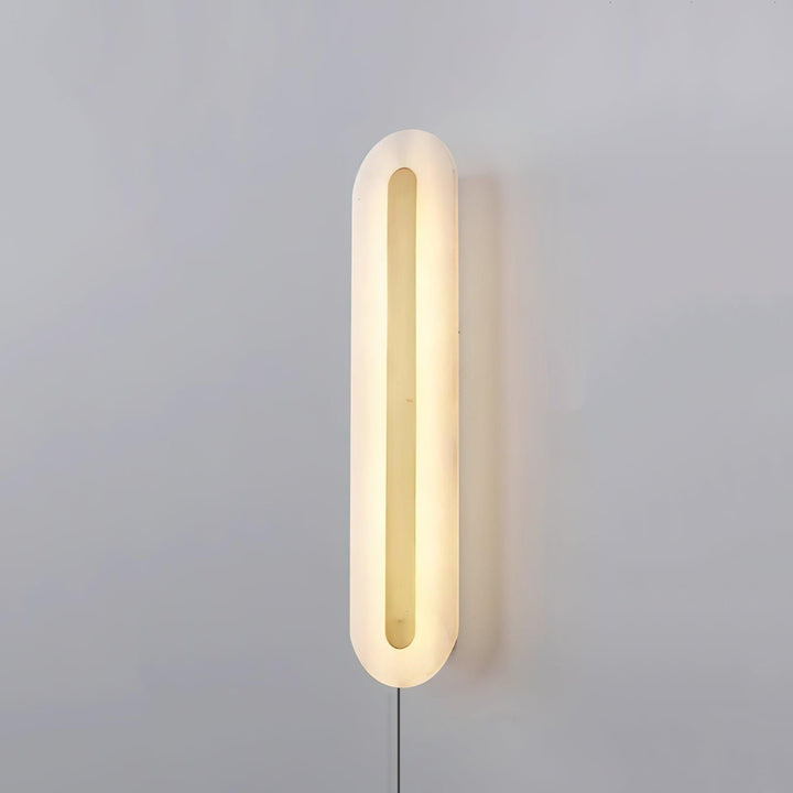 Alabaster Rounded Plug-in Wall Light