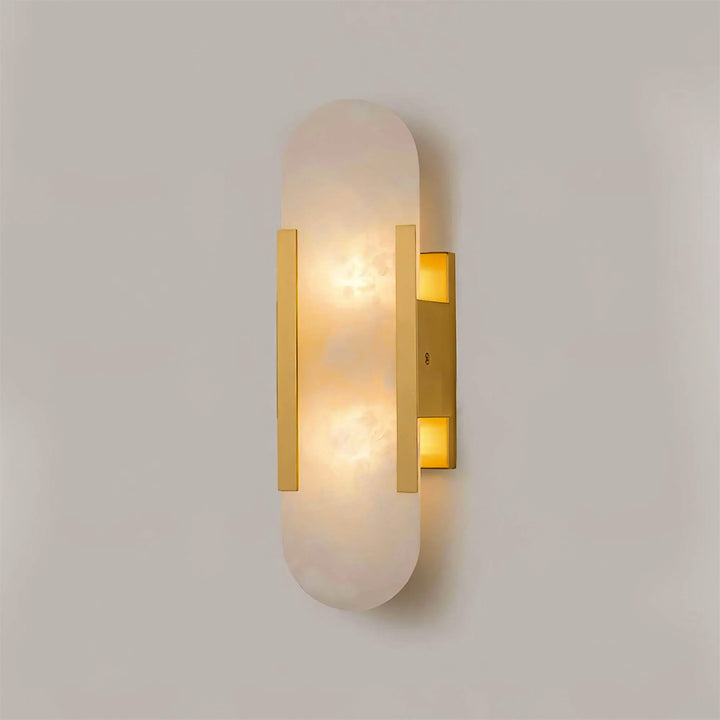 Oblong Alabaster Wall Sconce