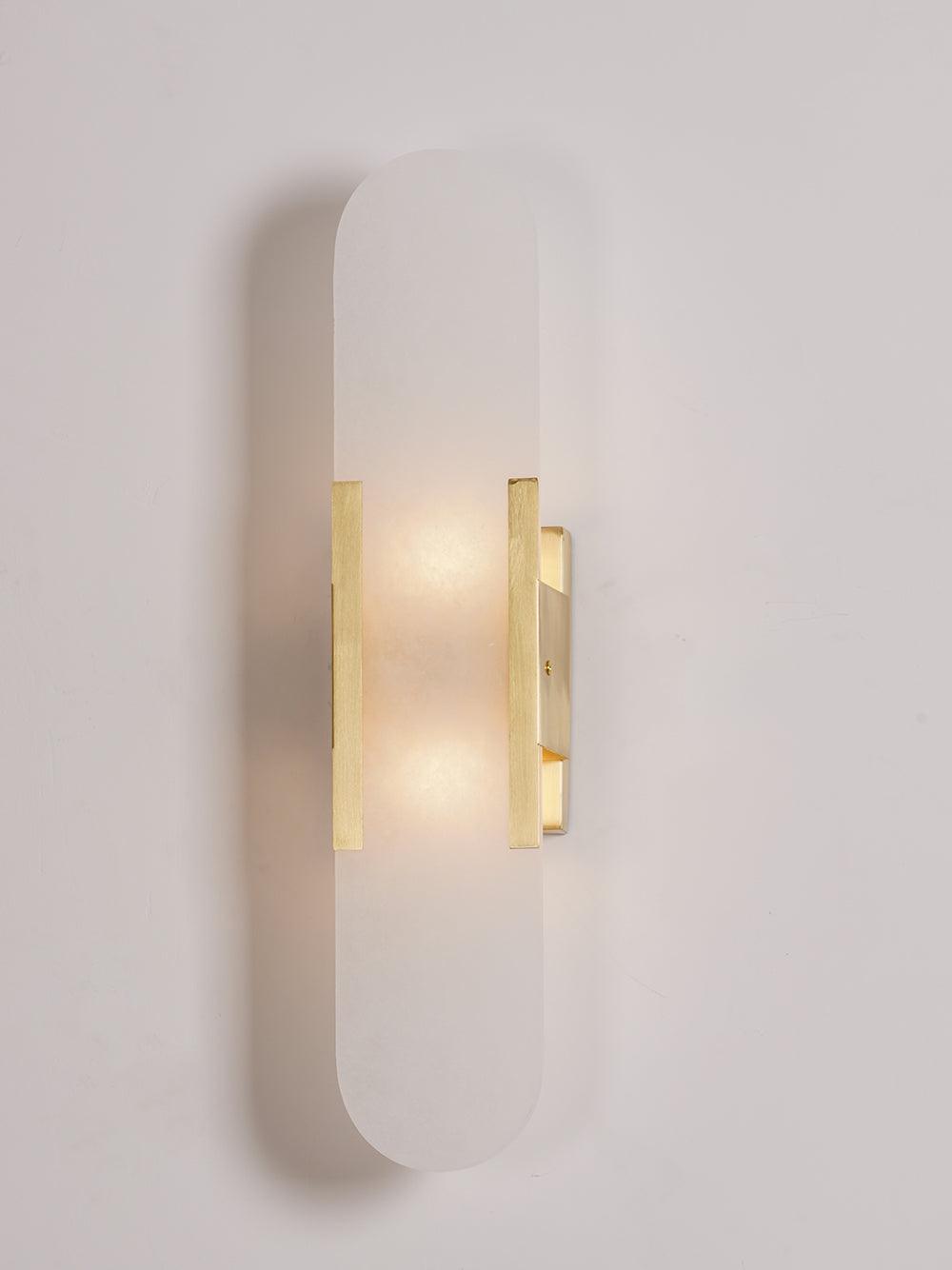 Oblong Alabaster Wall Sconce