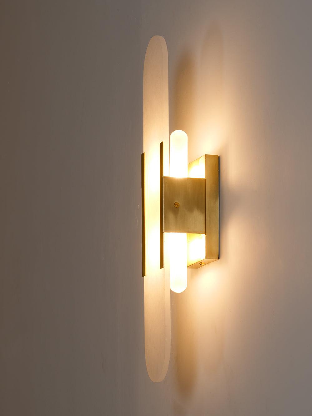 Oblong Alabaster Wall Sconce