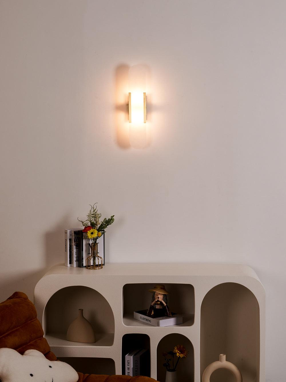 Oblong Alabaster Wall Sconce