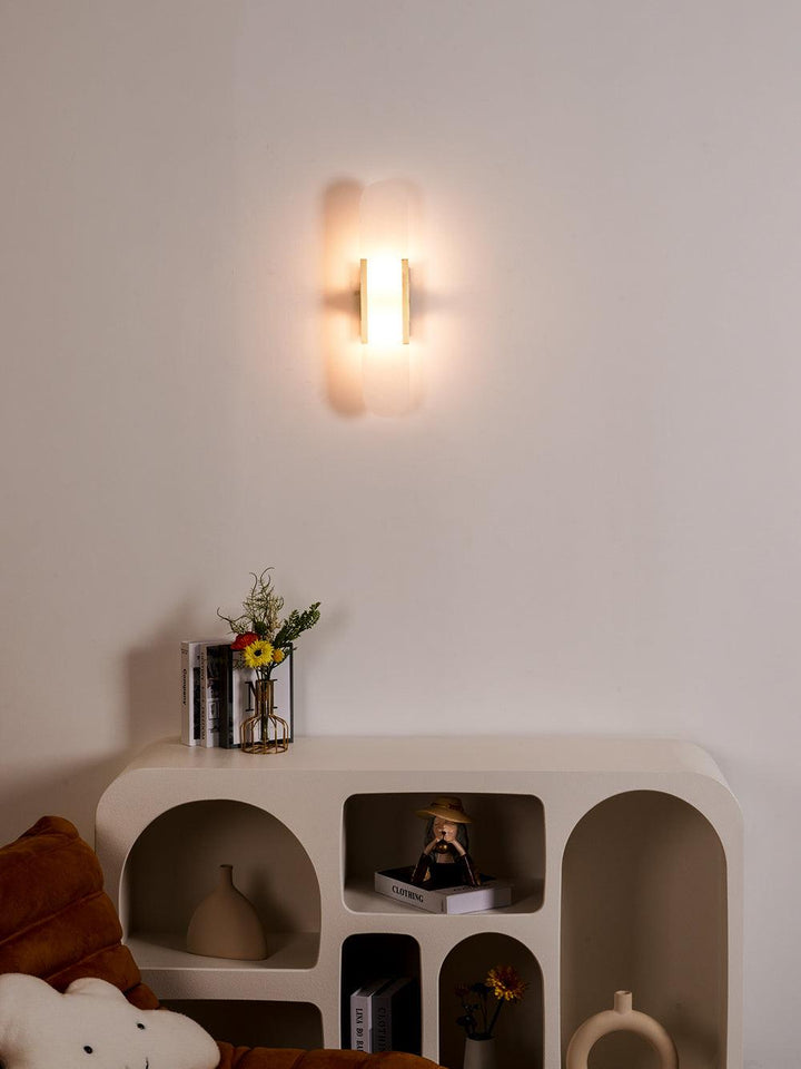 Oblong Alabaster Wall Sconce