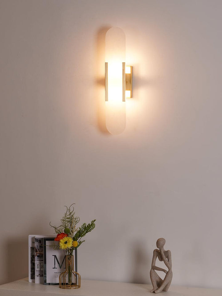Oblong Alabaster Wall Sconce